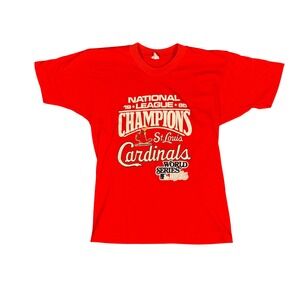 Vintage 1985 St Louis Cardinals NL Champions World Series T Shirt S/M